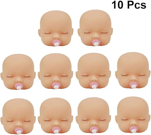 Healifty Lot de 10 Têtes de Poupée en Vinyle pour Artistes Peints à la Main - Nail Gallerys