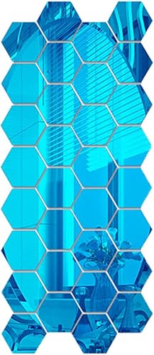 Lot de 12 autocollants muraux hexagonaux 3D en acrylique pour décoration d'intérieur, salon, doré, taille M, 12,6 x 12,6 cm (12 par lot) - Nail Gallerys