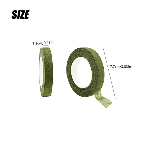 HZXINYI 6 Rouleaux Florale Rubans Jardinage Ruban Demballage de Tige de Fleuriste Auto AdhéSif Ruban Floraux pour Bouquet Emballage de Fleurs Couronne de Mariage（3 Couleurs） - Nail Gallerys