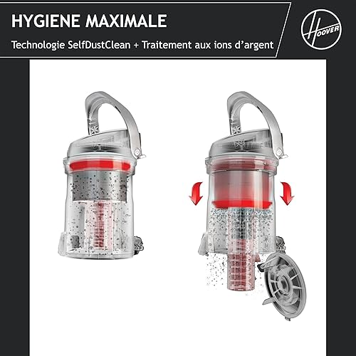 Hoover H-Power HP730ALG, Aspirateur Traineau sans Sac, Performances Optimales,Vidage Facile & Hygiénique,Ultra Silencieux, Cassette2L, Grand Rayon d'action 10m, Brosse Poils Animaux + Allergènes - Nail Gallerys