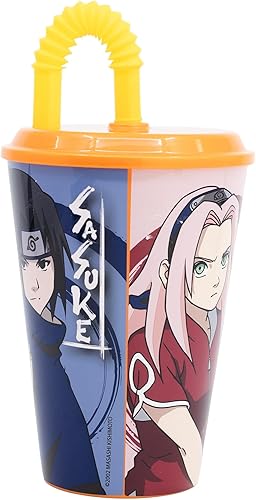 Stor Naruto Gobelet réutilisable avec couvercle et paille 430 ml - Nail Gallerys