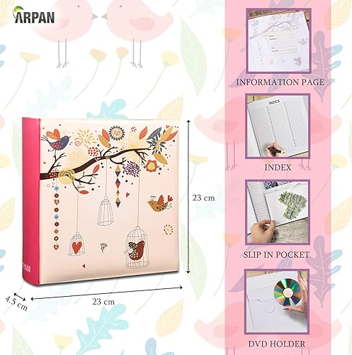 Arpan Memo Slip Dans le cas Album photo pour 200 Photos 4x6 '/ 10x15cm Style vintage art déco - Nail Gallerys