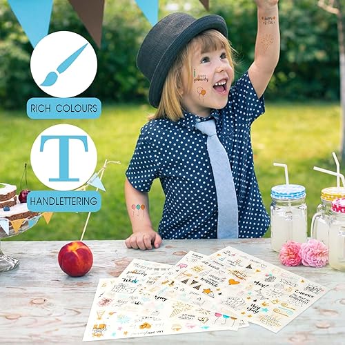 4 Pcs Sticker d'Anniversaire, 225 Motifs Autocollant Scrapbooking Aniversaire, Sticker de Décoration Aniversaire, Autocollants pour Livre d'Or Album Photo Cartes Invitation - Nail Gallerys