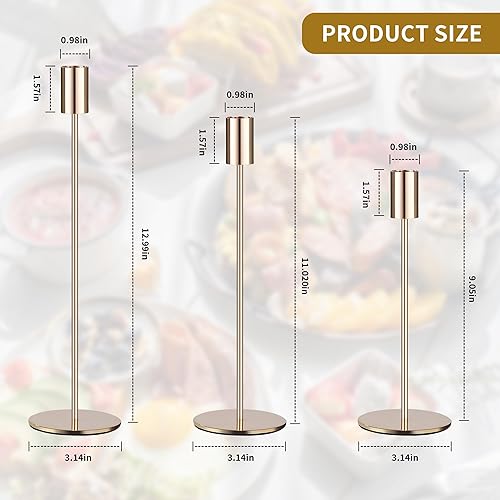 6 PCS Chandelier,Bougeoirs Dorés Taille 33/28/23 CM, Ensemble de Bougeoirs Vintage, Bougeoirs de Mariage, Parfaits pour Les Mariages, Décorations de Table pour la Saint-Valentin. - Nail Gallerys