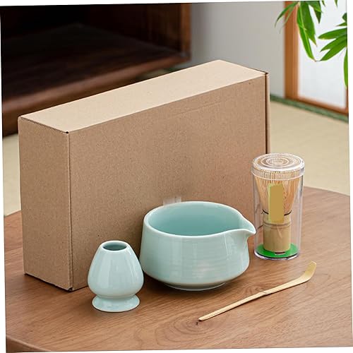 KYEQATY Ensemble de Matcha en Bambou en céramique Matcha Comprend la cuillère à thé - Nail Gallerys