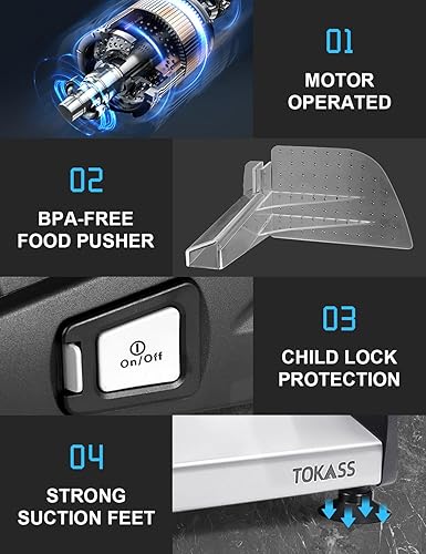 Trancheuse électrique tout usage inox TOKASS - robot culinaire réglable 0 à 15 mm avec moteur ECO, trancheuse à saucisson - trancheuse à pain, trancheuse à jambon, couteau électrique viande & fromage - Nail Gallerys