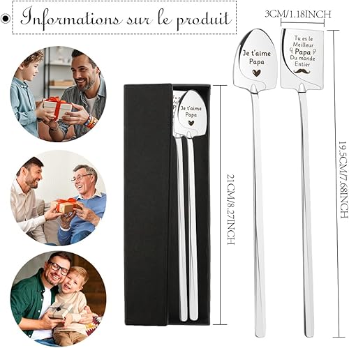 Cadeau Papa,Cadeau Fete Des Peres,Cadeau Anniversaire Papa,Cadeau Pour Papa,Cadeau Fete Des Peres Personnalisé,Cadeau Beau Pere,Cadeau Papa Original,Idee Cadeau Noel Papa,Papa Cuillère à Thé Glacé - Nail Gallerys