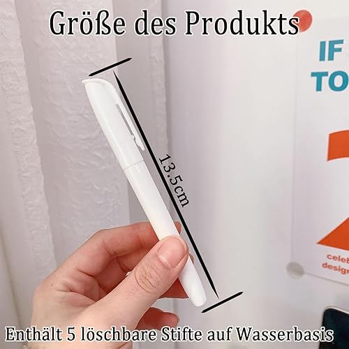 Nurila Lot de 5 crayons à craie lavables pour tableau blanc, marqueur pour tableau blanc, marqueur de fenêtre, marqueurs pour tableau noir, métal, céramique, pour adultes et enfants - Nail Gallerys