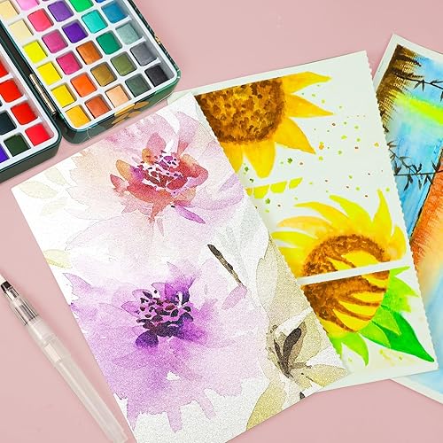 Papier Aquarelle,25 Feuilles Papier pour Aquarelle A4 Papier Art 140 lb/160 GSM Papier à Dessin Blanc Epais Papier Aquarelle en Coton pour étudiants Adultes Artistes Dessin Peinture Acrylique - Nail Gallerys