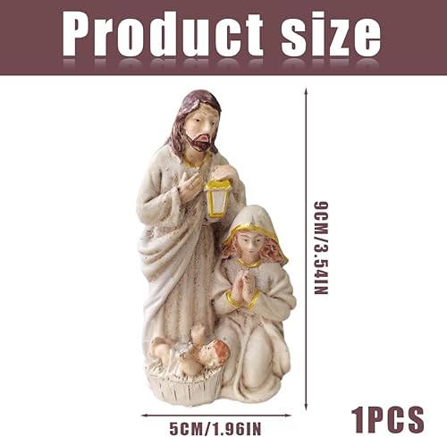 XIWJLWO Figurines en Résine pour Crèche de Noël - Décoration Festive pour Maison et Église - Statues de Sagesse pour Fêtes de Noël - Accessoires de Décoration de Vacances - Nail Gallerys