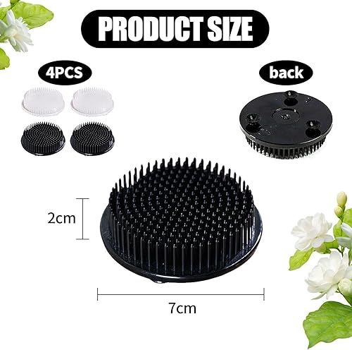 ZGDEIWGF 4 Pièces D'Accessoires pour Composition Florale, Fournitures Florales, Support De Tige De Fleur, Support De Fleur, Support De Composition Florale en Plastique, Grille De Composition Florale - Nail Gallerys