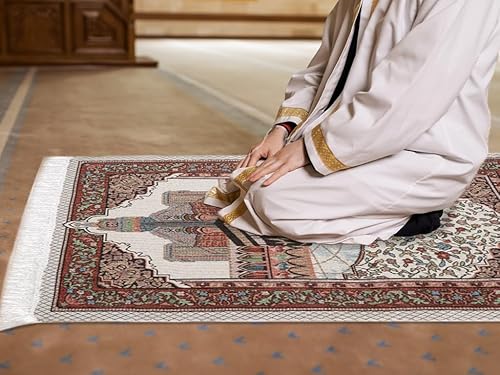 Anlising Tapis de Prière Musulman Islamique, Tapis de Prière Musulman avec Sac Design Elégant, Tapis de Prière Portable Prier Couverture, Tapis de prière Musulman, Prière Musulmane Islamique Ramadan - Nail Gallerys