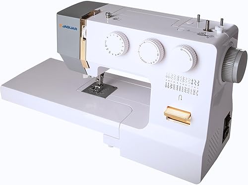 Jaguar Machine à coudre JS-35 - Précision et puissance ! Contrôle à 3 cadrans, 24 points, servomoteur robuste, table d'extension et accessoires pour projets de couture polyvalents et niveaux de - Nail Gallerys