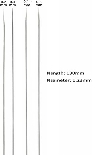 Uouteo Buses et aiguilles d'aérographe de 0,2 mm, 0,3 mm, 0,4 mm, 0,5 mm - Pièces de rechange avec outil de réparation 11 en 1 pour pistolet aérographe - Nail Gallerys