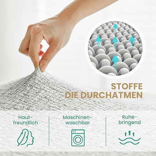 Bacalar® Surmatelas 180 x 200 cm H2 H3 7 cm - Surmatelas 180 x 200 cm - En mousse gel - 180 x 200 cm - Pour lit à sommier tapissier, canapé-lit avec sommeil d'essai de 100 jours - Nail Gallerys