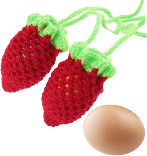 OKUMEYR 2pièces à Maille Tricotée pour Garçon Fille Poche à Cordon Forme De Fraise pour Événements Festifs Et Décorations De Pâques - Nail Gallerys