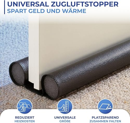 WENKO 5657010500 Stop courants d'air Noir - Nail Gallerys