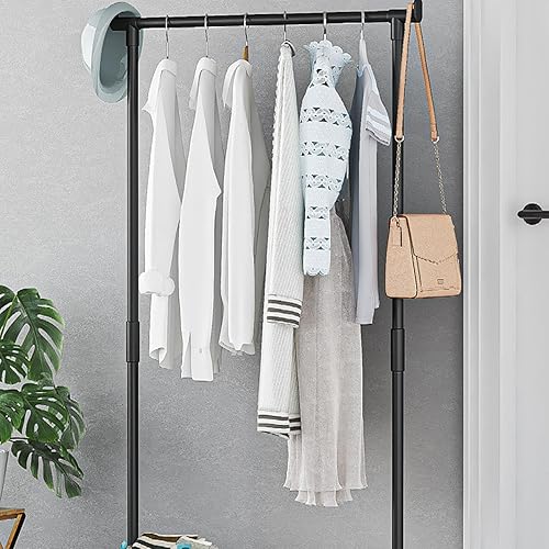 Portant à vêtements double rail robuste avec roulettes, portant à vêtements roulant, cintre à vêtements robuste - Nail Gallerys