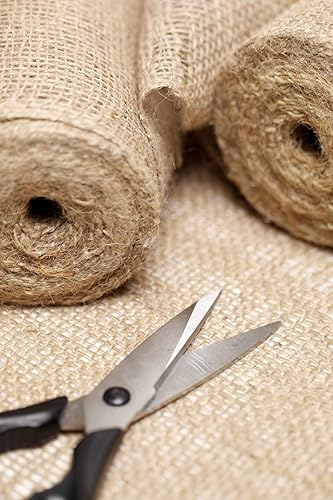 La Cordeline Toile de Jute 22cm * 20m - Ruban de Jute Naturel pour la décoration, mariage, bricolage et jardinage. - Nail Gallerys