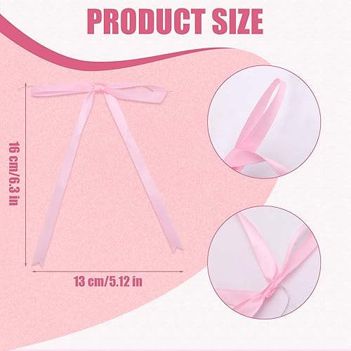 Gosknor 50pcs Nouds en Ruban Rose, 16x13 cm Noeud en Ruban Satin pour Emballage de Cadeaux Gâteaux Friandises Décorations Artisanales Mariage Fête Prénatale Anniversaire - Nail Gallerys