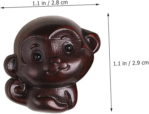 ABOOFAN Statue De Singe en Bois Décor De Singe De Bureau Décor Suspendu Singe Suspendu Jouets d'animaux De Singe Accessoires De Bureau De Singe Porte-clés Bois De Santal - Nail Gallerys