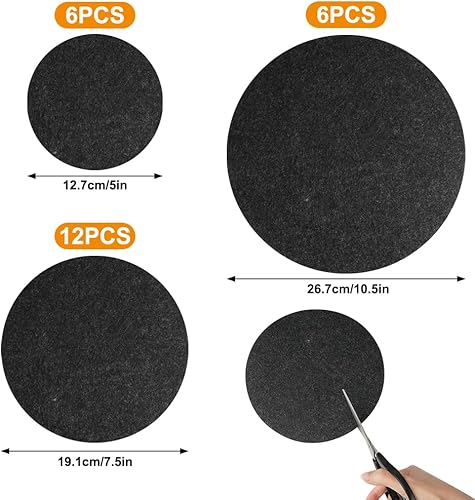 24 Pièces Protege Poele Feutrine, sous Verre, Protege Casserole et Poele, sous Bock, Protections de Poêles en Feutre, Protection Empilable en Feutre, Protection Poele pour Poêles, Casseroles et Bols - Nail Gallerys