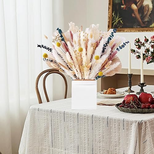 JINGLING Fleurs Séchées pour Vase,Bouquet Boho de Fleurs Séchées - Composition Florale Ésthétique Campagnarde pour Salon Chambre Mariage Vase et Décoration Intérieure - Nail Gallerys