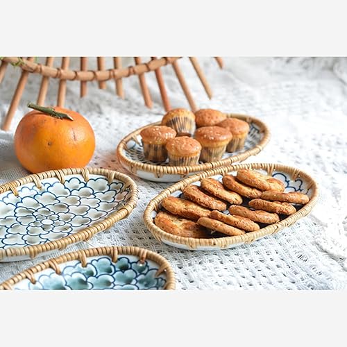 Panier De Rangement, Tressé Corbeille à Pain Osier Rotin Panier En Céramique Paniers De Nourriture Corbeille à Fruits Panier Naturel De Rangement Portable Pour Cookies, Pain, Fruits - Nail Gallerys