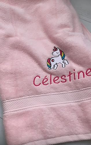 Serviette ET Cape DE Bain Licorne PERSONNALISÉE AU PRÉNOM DE l'enfant - Nail Gallerys