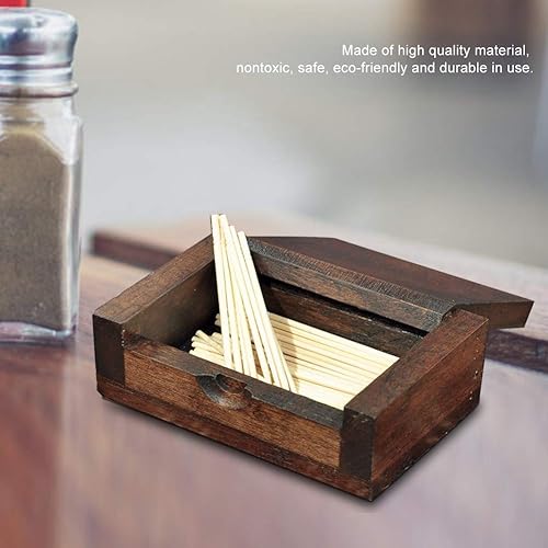 MOUMOUTEN Boîte de Rangement pour Cure-Dents, Mini Porte-Cure-Dents de Poche en Bois, étui de Rangement Portable pour Cure-Dents pour la Maison, l'hôtel (3,5 x 2,2 Pouces) - Nail Gallerys