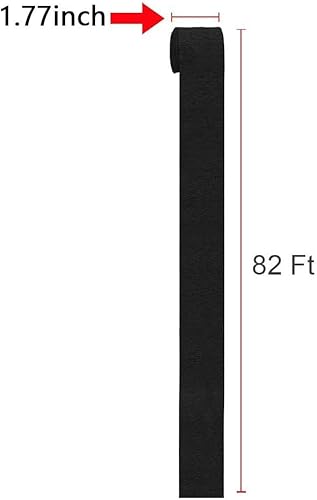 ZYOOO Lot de 12 Rouleaux de 4.5cm*25m Papier Crépon Noir pour Fête Anniversaire,Mariage,Noël,Foraine - Nail Gallerys