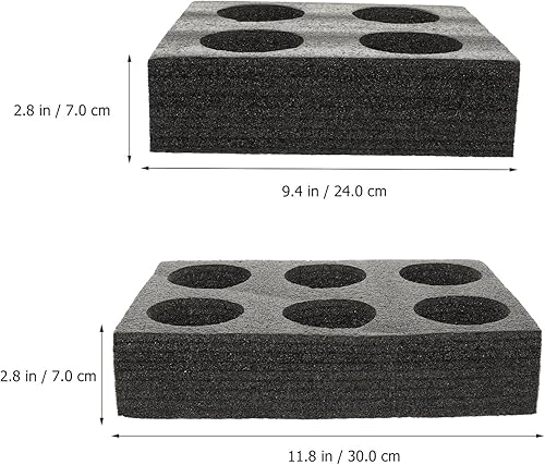 YARNOW 2Pcs Porte-Gobelet en Mousse Plateau De Transport De Tasse À Café À Emporter pour Camping Caravanes Camping-Cars Bateaux - Espace pour 4 Tasses 6 Tasses - Nail Gallerys