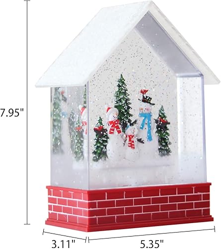 Eldnacele Boule à Neige Musicale avec minuterie, éclairage USB/Piles fonctionnant avec Tourbillon, Lanterne Scintillante à l'eau, Boules à Neige de Noël, décoration de Festival, Bonhomme de Neige - Nail Gallerys