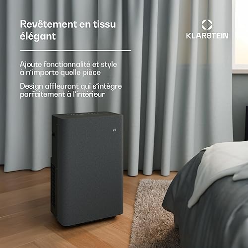 KLARSTEIN AireLux Climatiseur Mobile – 14000 BTU, pour Pièces Jusqu'à 51 m², Contrôle par Appli & Vocal, 4-en-1 Refroidissement, Déshumidificateur, Ventilateur & Mode Nuit, Kit Fenêtre Inclus, Gris - Nail Gallerys
