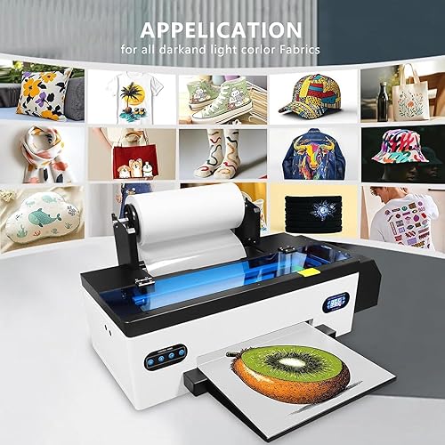vnmudzeo Imprimante DTF L1800, FréQuence De Nettoyage des Buses RéGlable, Machine d'impression De VêTements A3, pour L'Impression DIY sur Tissus FoncéS Et Clairs - Nail Gallerys