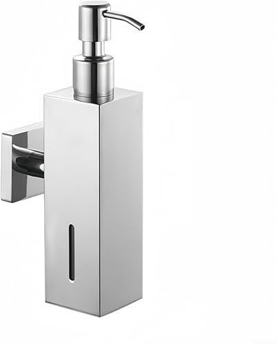 Distributeur de savon mural de 250 ml en acier inoxydable - Un ajout moderne à votre décoration de salle de bain (doré) - Nail Gallerys