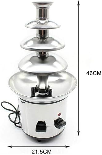 Fontaine à chocolat 4 étages en acier inoxydable 170 W Capacité maximale 1 kg - Nail Gallerys