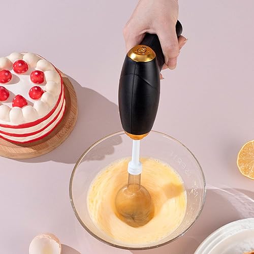 Mélangeur à Main électrique Mélangeur à Main sans Fil USB Rechargeable Portable Fouet électrique Batteur à Oeufs pour Mélanger la Cuisson (Noir) - Nail Gallerys