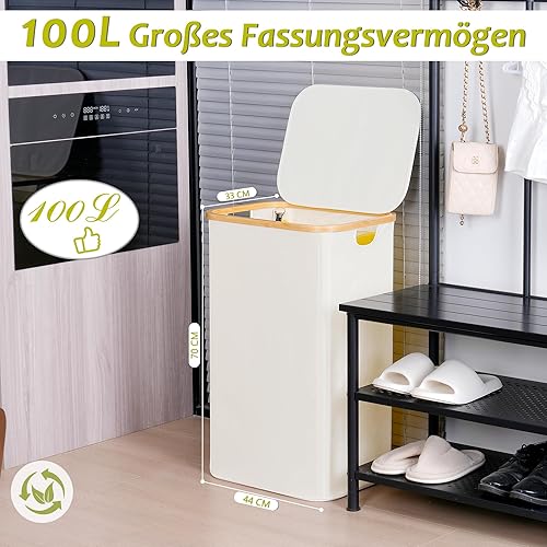 efluky Poubelle à sac jaune beige - Nail Gallerys