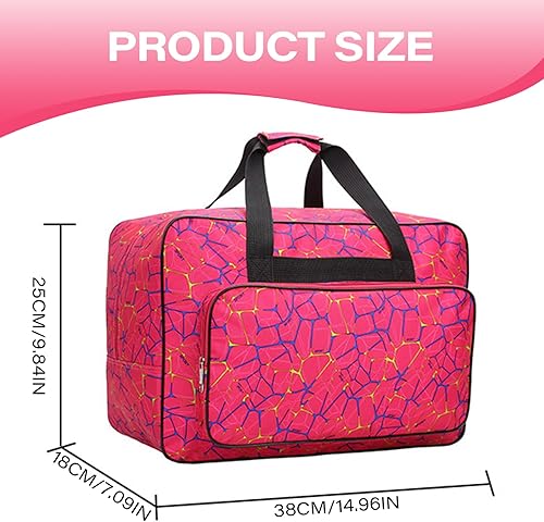 Peosaard Couvre-Machine à Coudre, boîtier de Transport en Nylon 15x10x7, Sac fourre-Tout Universel avec Poches et poignées, Sac de Rangement rembourré pour la Plupart des Machines à Coudre Standard - Nail Gallerys