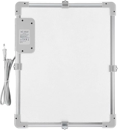 Chauffage de bureau infrarouge, 36 x 45 cm, plaque chauffante 117 W, pour poste de travail, bureau, maison, caisse, comptoir de réception, informations sous table, montage magnétique - Nail Gallerys