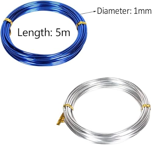Hazrcvr Fil de Fer Bijoux 12 Pièces Fil Aluminium 12 Couleurs Fil Aluminium pour Bijoux Aluminium Flexible ​Bricolage Fil d'aluminium pour la Fabrication de Bijoux de Bricolage Artisanat - Nail Gallerys