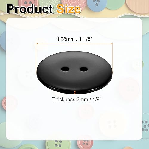 sourcing map Lot de 10 boutons à coudre ronds en résine à 2 trous pour manteaux, vêtements, décoration de vacances, 20 mm, gris - Nail Gallerys