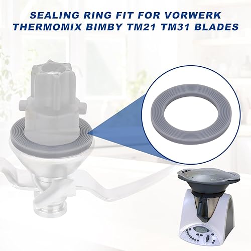 Joint de couteau pour Thermomix TM21 /TM31 Couteau de mélange de robot de cuisine, Anneau de Remplacement de joint pour Vorwerk Thermomix Accessoires (3 pcs) - Nail Gallerys