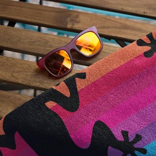 Alpes Blanc Serviette de Plage Double Margouillat Multicolore 140x180 cm - Nail Gallerys