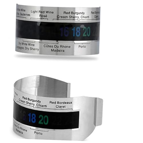 FONDOTIN 2 Ensembles Thermomètre De Bouteille De Vin Capteur De Température Du Vin Thermomètre Digital Sirops De Barman Verre Doseur Pour Bar Tasse À Mesurer 2 Pièces * 2 - Nail Gallerys