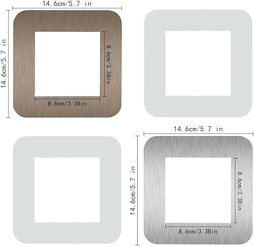 TRKETK 4 Pièces Autocollants en Acrylique pour Interrupteur, Abat-Jour pour Interrupteur Décoration d'Interrupteur Mural Décoration de l'interrupteur du Mur de la Maison (Argent + Champagne) - Nail Gallerys
