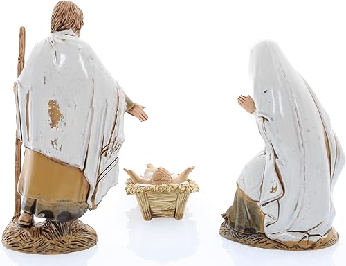 Moranduzzo Nativité 3 Personnages pour Crèche de 10 Cm Échelle 1:20Bergers-Figurines Indestructibles-Style Arabe,Peinture Finition à la Main,Produit Officiel,Fabriqué en Italie,Sculpteur M. Landi - Nail Gallerys