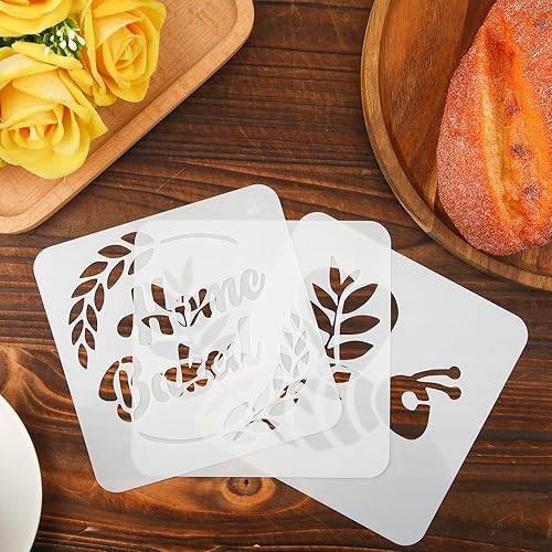 BOXOB 12pcs Pochoirs à Pain au Levain avec Tamis à Farine, 12 Styles de Modèles de Cuisson Modèle Biscuit pour La Cuisson du Pain Accessoires Fabrication pour Gâteau Biscuits Tarte - Nail Gallerys