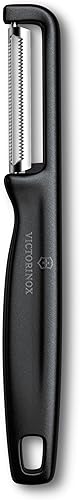 Victorinox Éplucheur Iota, Éplucheur pour Légumes, Fruits, Lame Dentelée, Double Tranchant, Extra Aiguisé, Swiss Made, Noir - Nail Gallerys